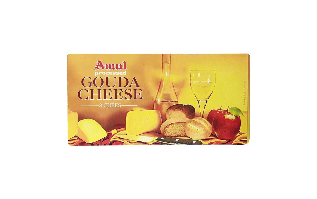Amul Processed Gouda Cheese, 8 Cubes   Box  200 grams